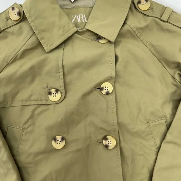 Zara Kids olive green /khaki Trench Coat 2-3 years NWTS - Picture 2 of 3
